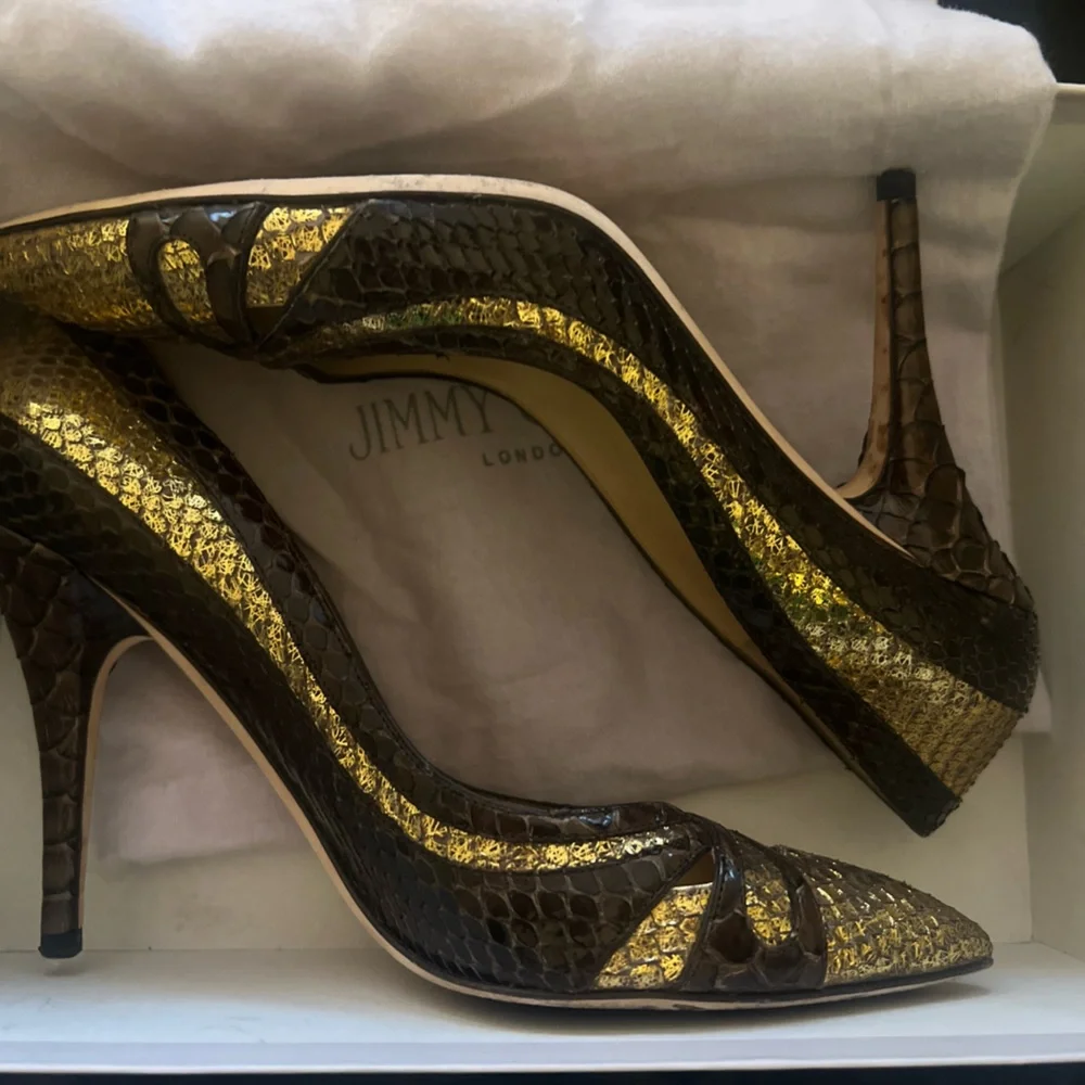 Jimmy Choo Python Heels 40 - Picture 6 of 7